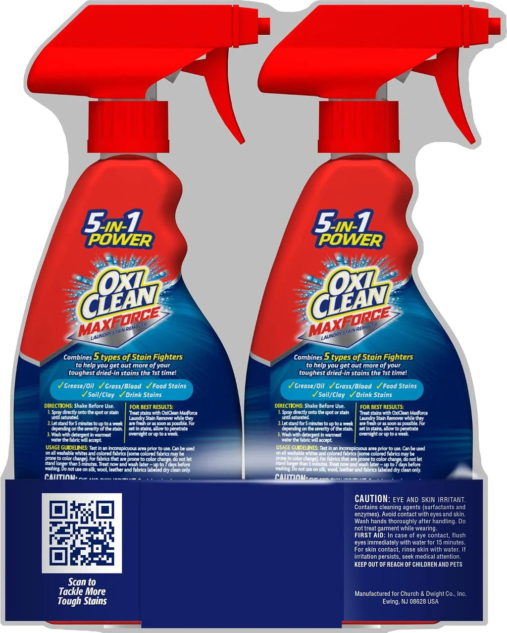 OxiClean MaxForce Laundry Stain Remover, 16 Fl. oz. Twin Pack