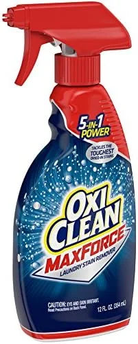 OxiClean Max Force Laundry Stain Remover Spray, 12 Fluid Ounce (Pack of 2)