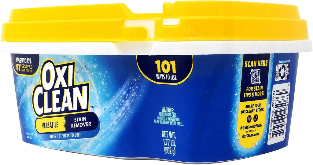 OxiClean Versatile Stain Remover, Over 101 Uses, Chlorine-Free, For All Machines, 1.77 lb (Pack of 2)