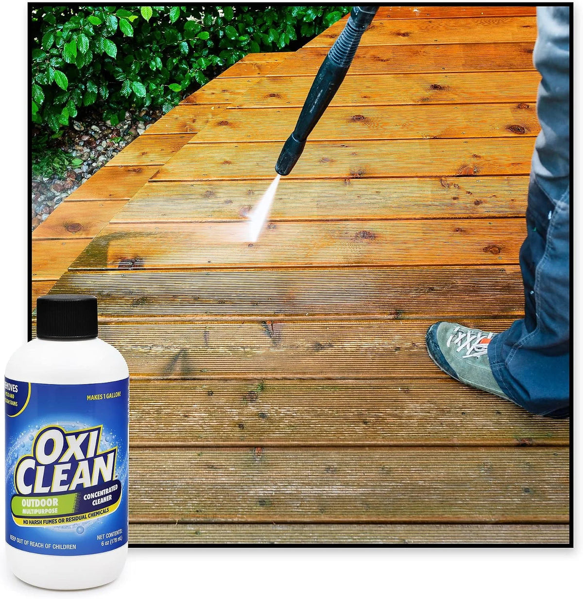 OxiClean - Outdoor Multipurpose Super Concentrated Cleaner - Makes 2 Gallons - Stain Remover - Driveway Cleaner for Concrete - Degreaser for Cement and Brick (2 PK 6oz Bottle = 2 Gallons)
