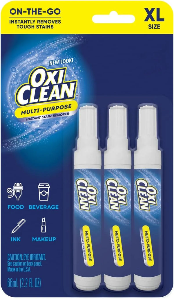 OxiClean On The Go Stain Remover Pen, 0.74 Fl Oz – Instant Travel Stain Cleaner for Clothes, Food, Wine, Coffee, Makeup, Portable & Easy Use