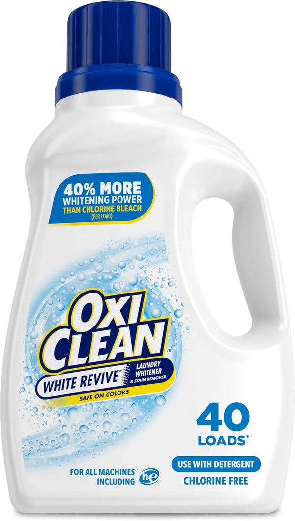 OxiClean White Revive Whitener Laundry Liquid Additive, 45 fl oz