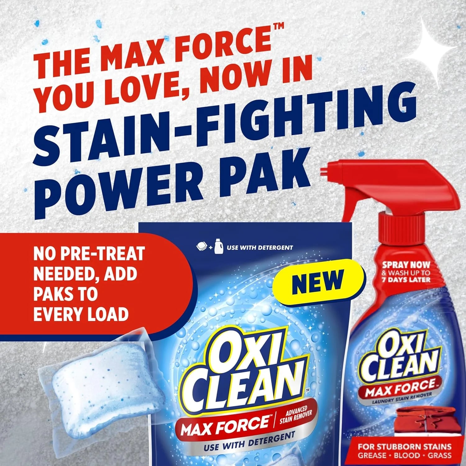 OxiClean Max Force Advanced Stain Remover Power Paks, 24 Count Secondary image