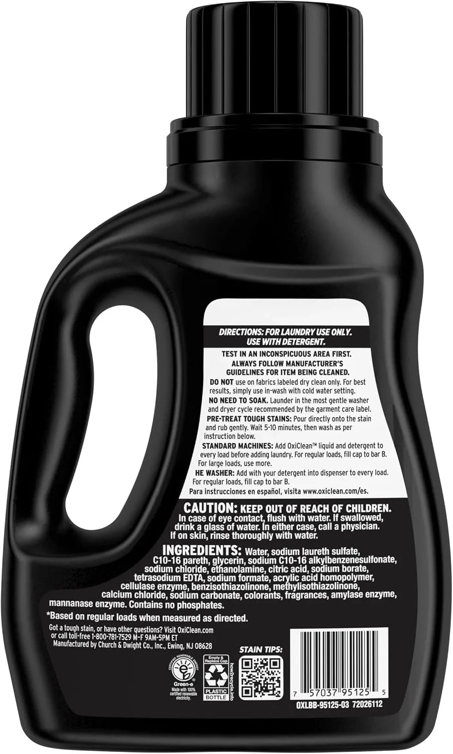 OxiClean Dark Protect Liquid Stain Remover and Laundry Booster, 2 Pack, Bleach Free Laundry Stain Remover for Dark Clothes, Anti Fading Color Preserver, 40 Loads, 50 oz Each