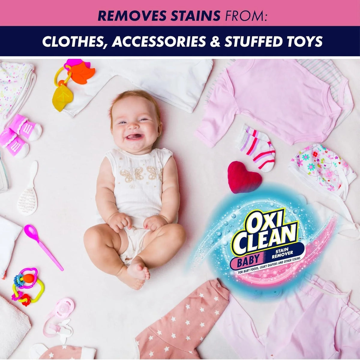 OxiClean Baby Stain Remover 3 lb & 2 Instant Stain Remover Pens Kit
