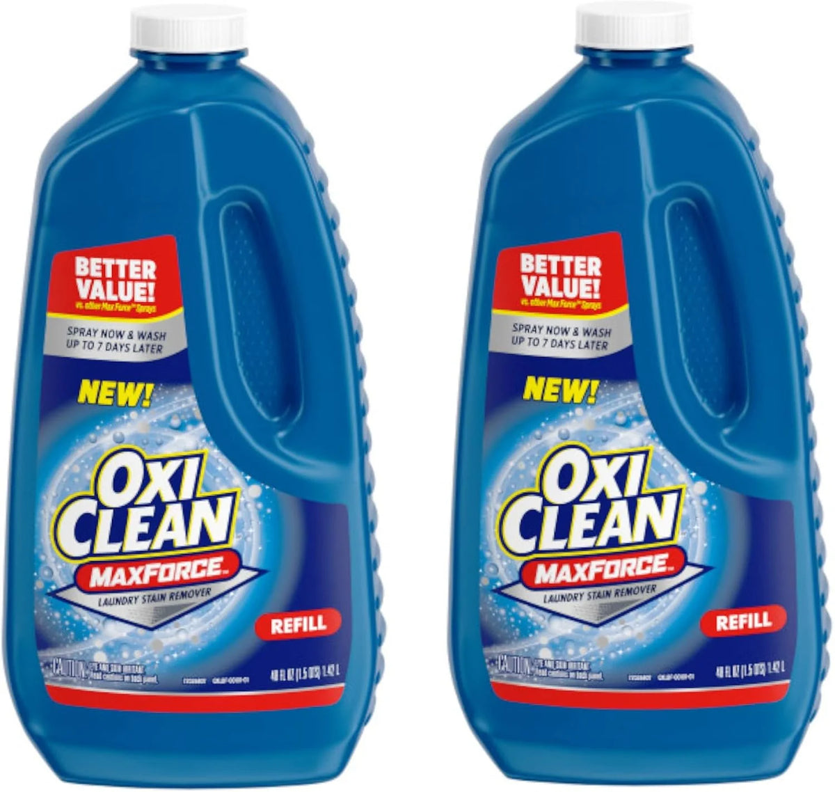 OxiClean Max Force Laundry Stain Fighter Refill, 48 fl oz (Pack of 2) Main image