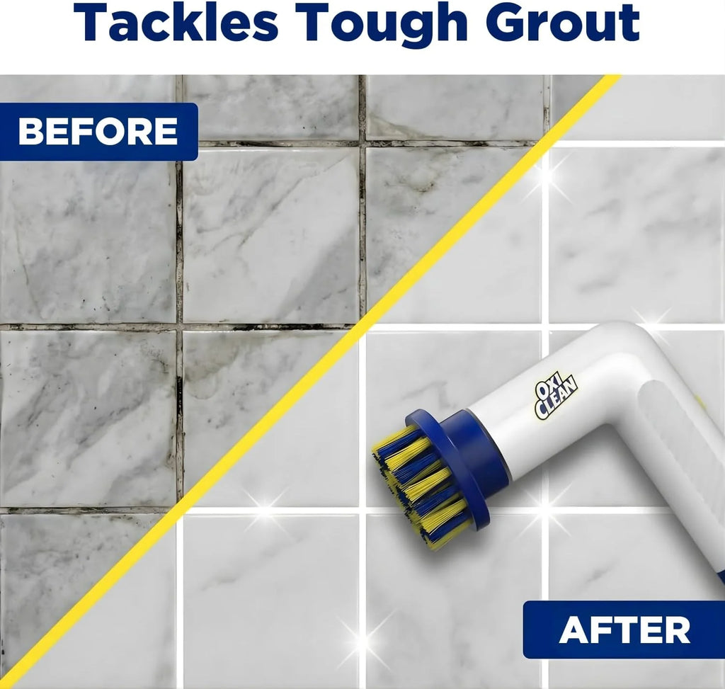 OxiClean Handheld Electric Scrubber - Replaceable Brush Heads, Waterproof