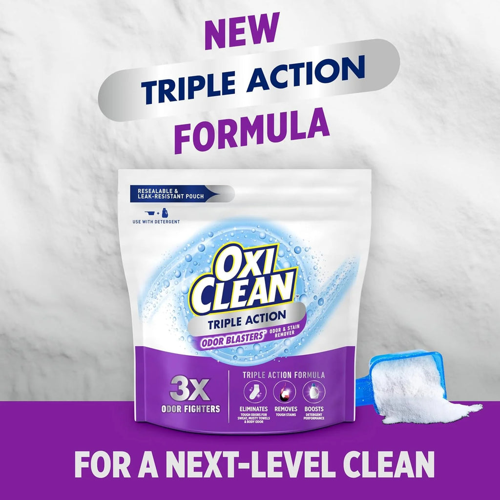 OxiClean Triple Action Odor Blasters and Stain Remover Powder, 4 lbs