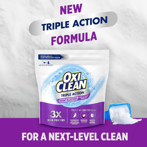 OxiClean Triple Action Odor Blasters and Stain Remover Powder, 4 lbs
