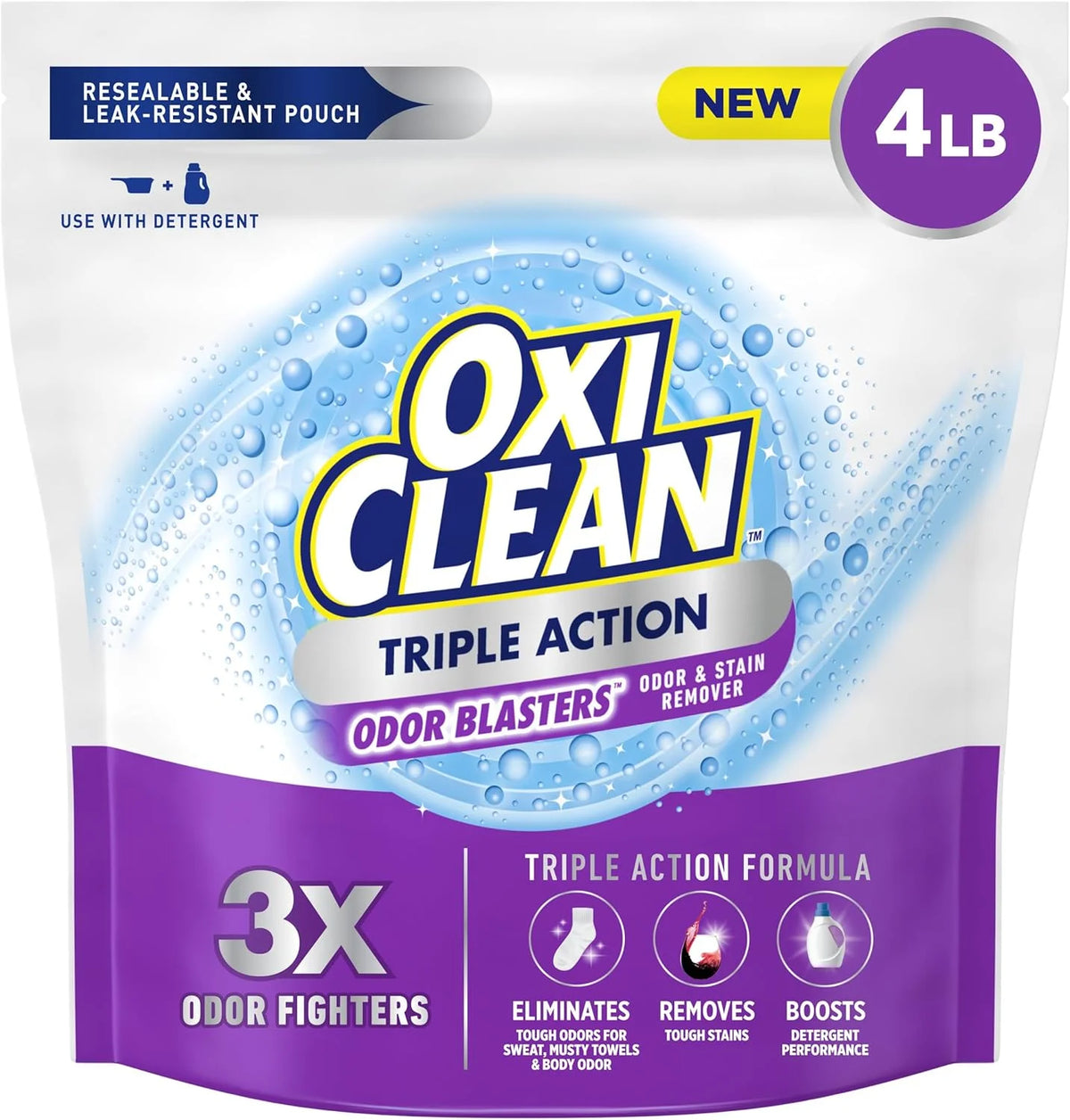 OxiClean Triple Action Odor Blasters and Stain Remover Powder, 4 lbs Main image