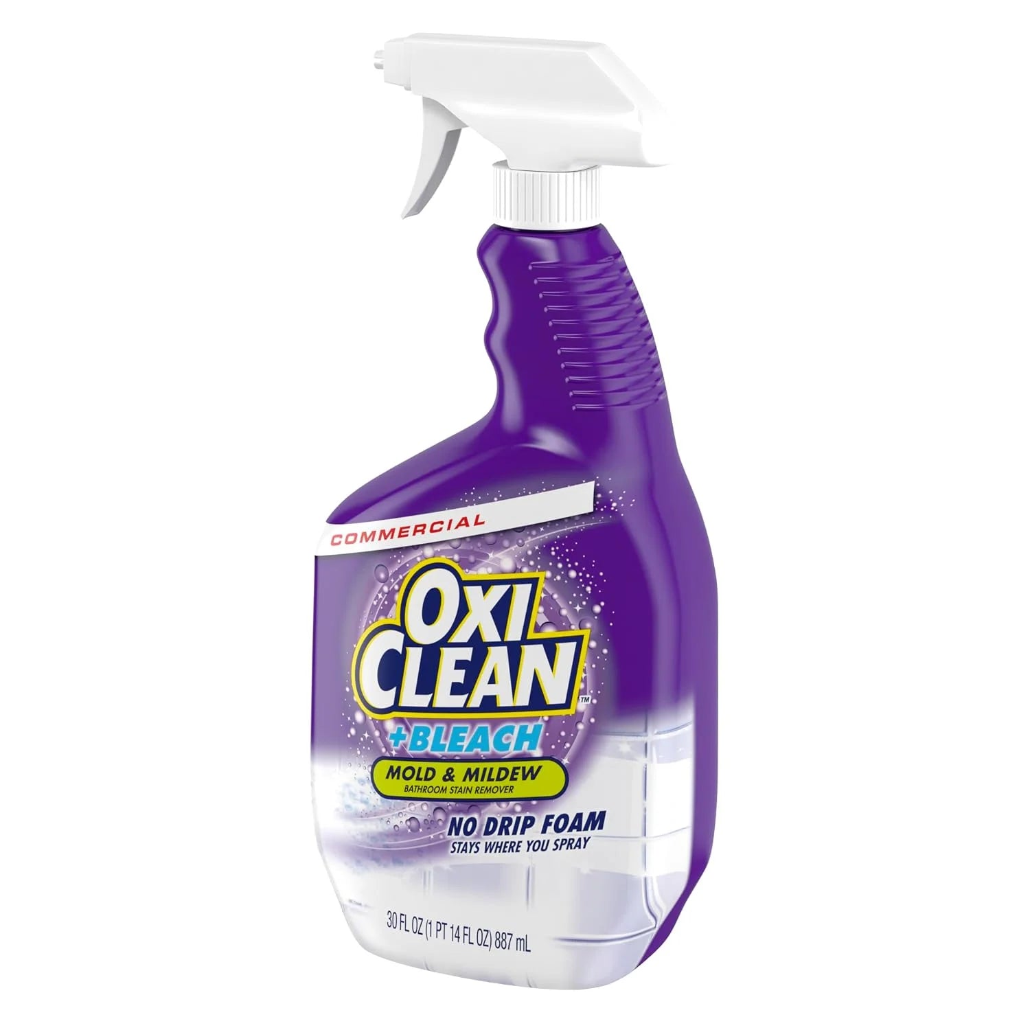 Oxiclean + Bleach, Bathroom Stain Remover No Drip Foam, 30 Fl. Ounces (Pack of 8) Secondary image