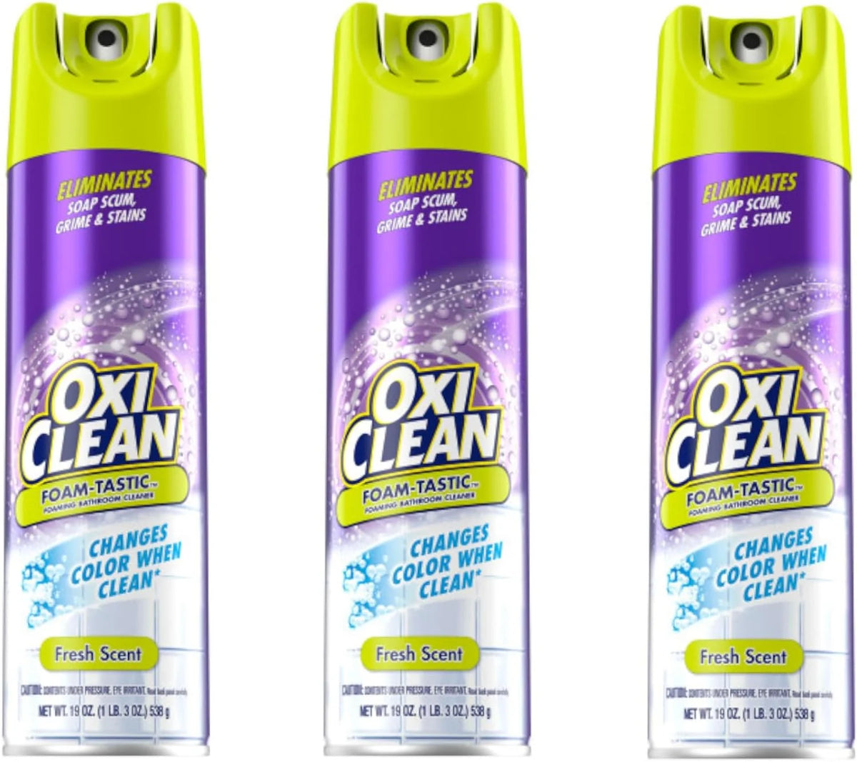 Kaboom 57037-35270 19 Oz Foam-Tastic Bathroom Cleaner With Oxi Clean (3 Pack) Main image