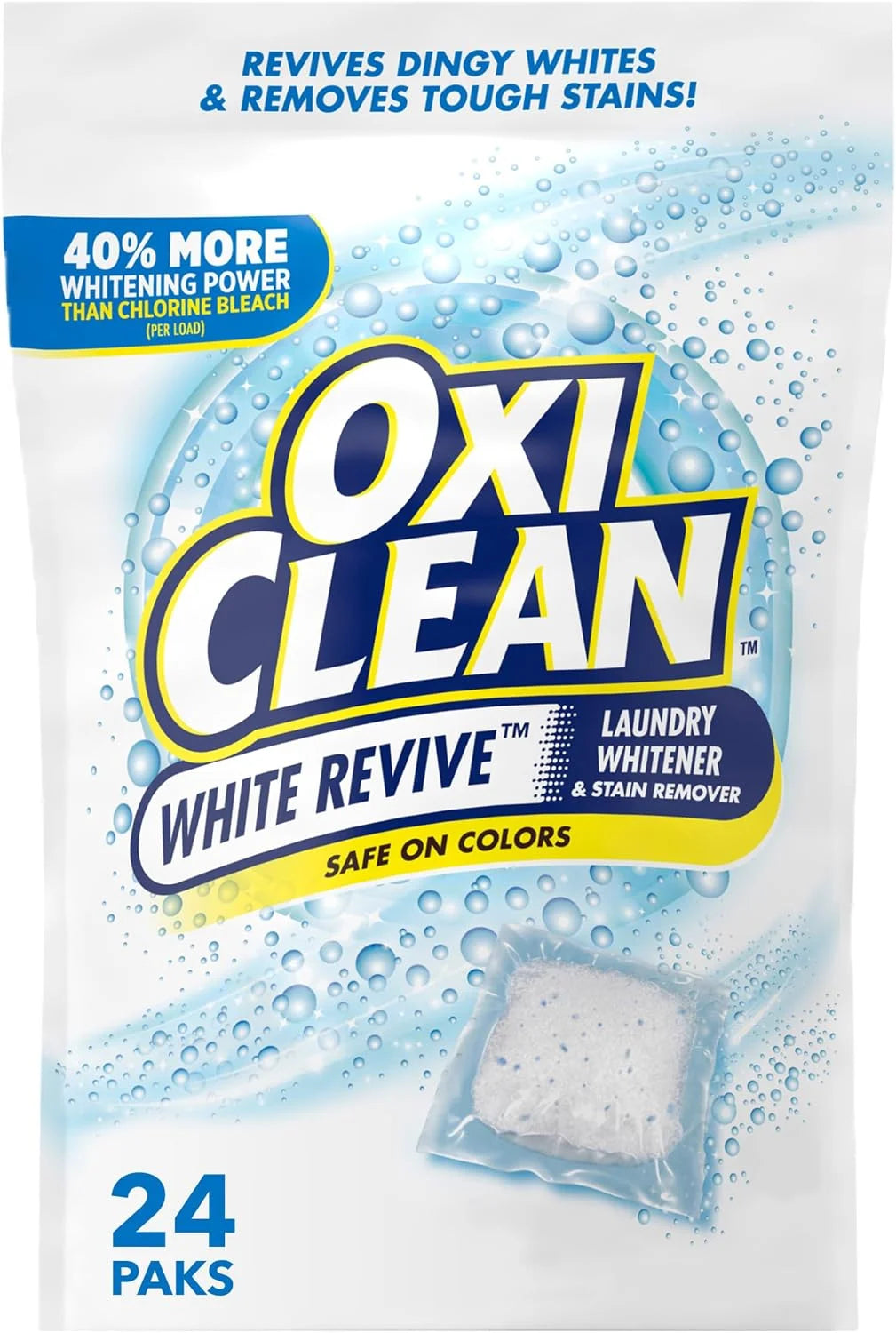 OxiClean White Revive Laundry Whitener & Stain Remover Power Paks, 24 Count Main image