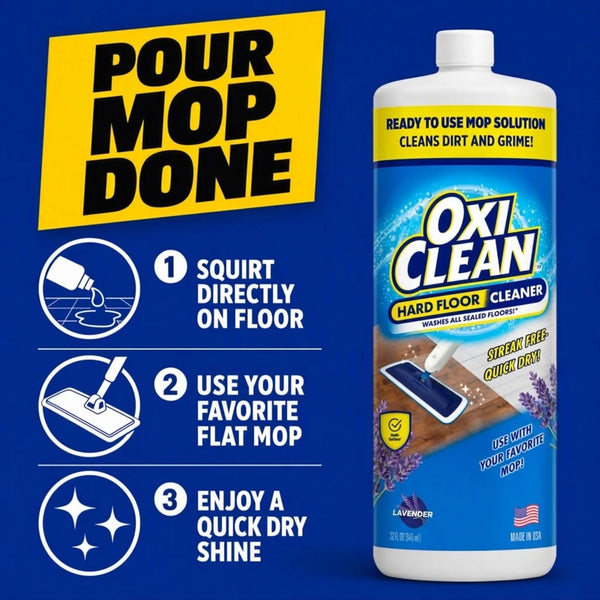 OxiClean Hard Floor Cleaner for Mopping - Ready to Use Mop Solultion, 32 oz