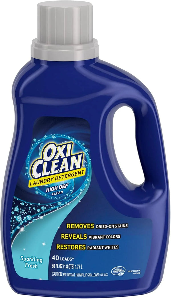 OxiClean High Def Sparkling Fresh Liquid Laundry Detergent, 60 oz.