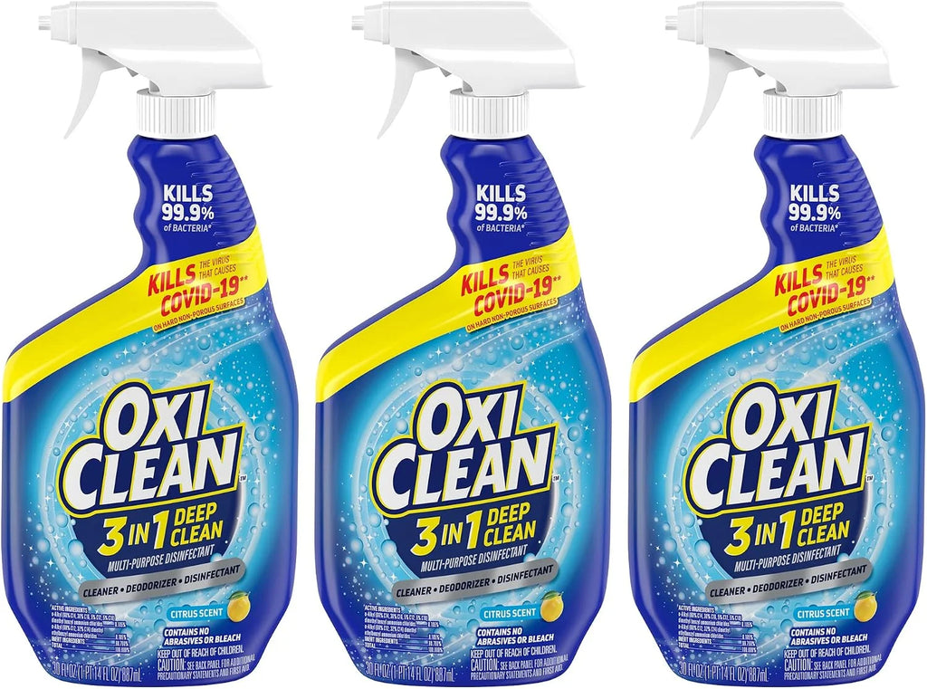 OxiClean 3-in-1 Deep Clean Multi-Purpose Disinfectant, 30 oz (Pack of 2)