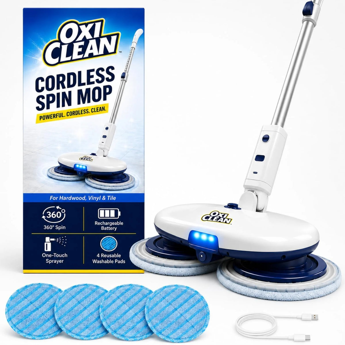 OxiClean Cordless Electric Mop - Power Rotating Spin Mop for Floor Cleaning Main image
