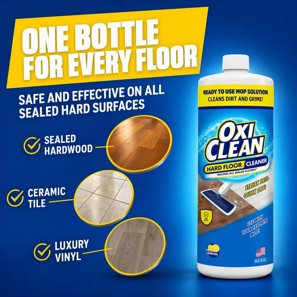 OxiClean Hard Floor Cleaner for Mopping - Ready to Use Mop Solultion, 32 oz
