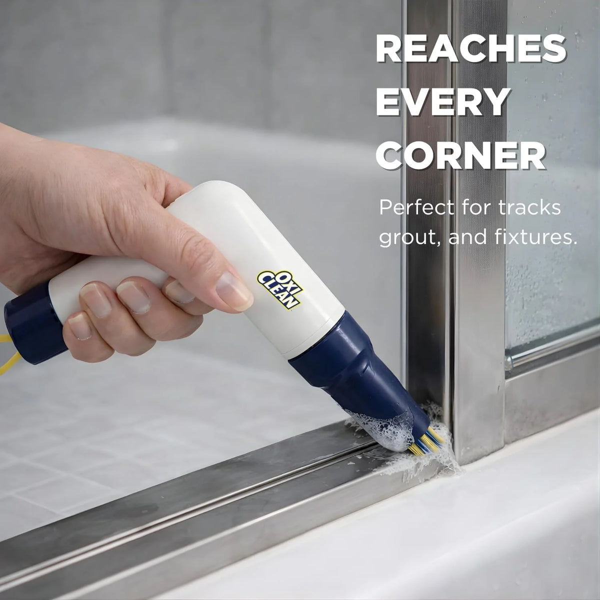 OxiClean Handheld Electric Scrubber - Replaceable Brush Heads, Waterproof