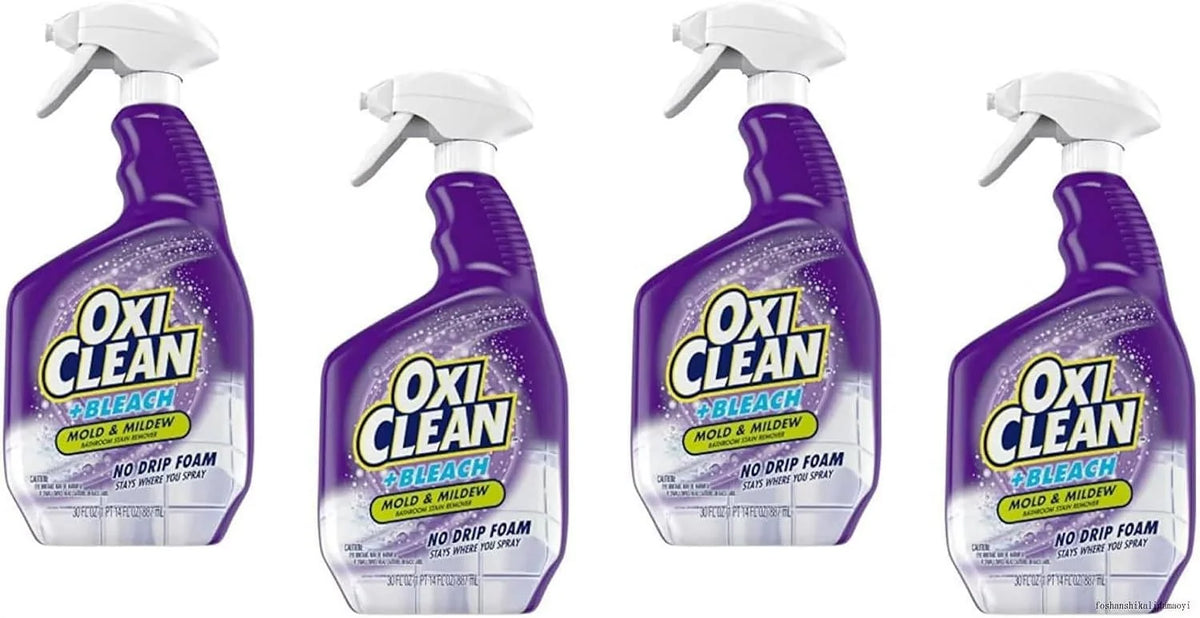 OxiClean plus Bleach, No Drip Foam, Mold & Mildew Bathroom Stain Remover 30 oz. (Pack of 4) Main image