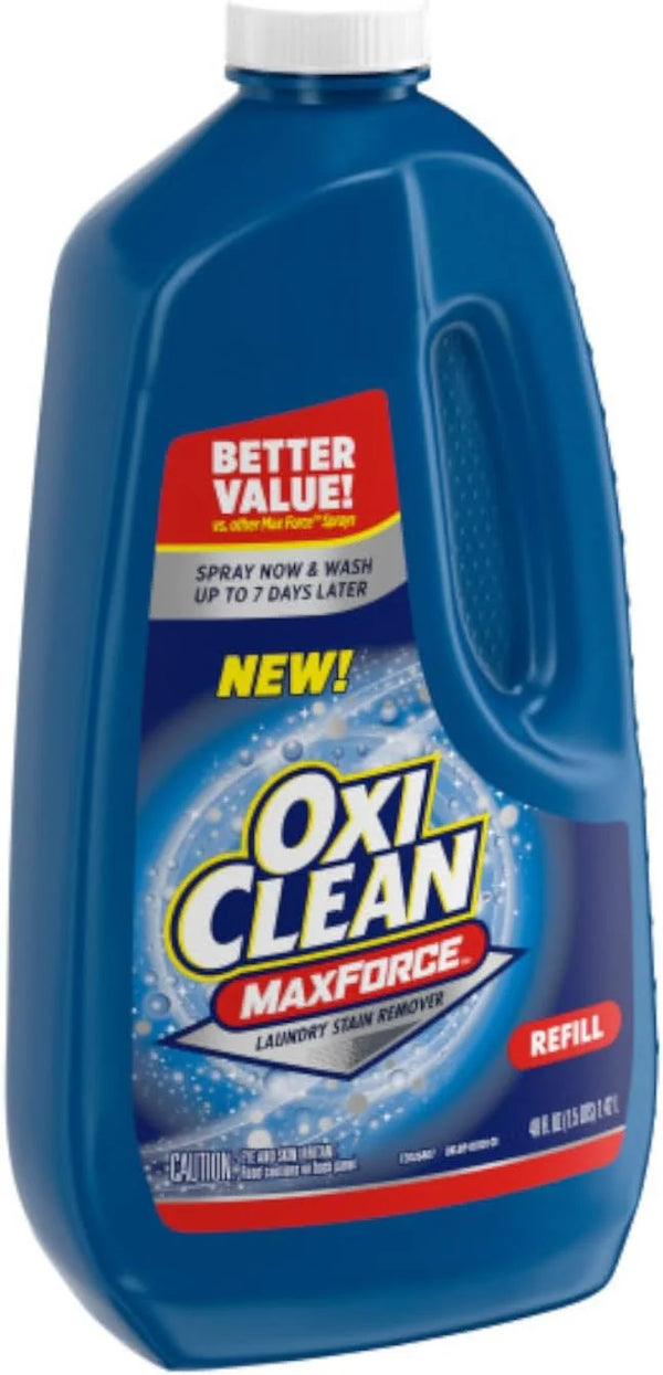 OxiClean Max Force Laundry Stain Fighter Refill, 48 fl oz (Pack of 2)