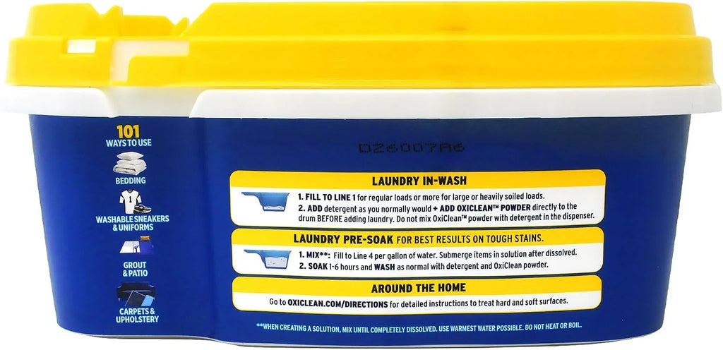 OxiClean Versatile Stain Remover, Over 101 Uses, Chlorine-Free, For All Machines, 1.77 lb (Pack of 2)