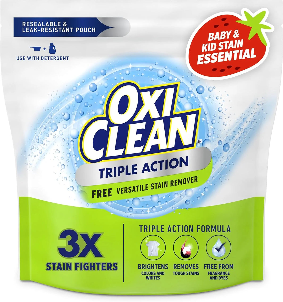 OxiClean Triple Action Free Versatile Stain Remover Powder, 4 lbs Main image