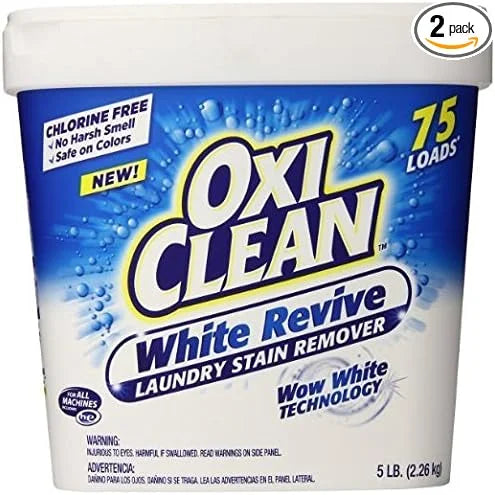 Oxiclean White Revive Powder Laundry Stain Remover, 5 Pound (Pack of 2) Main image