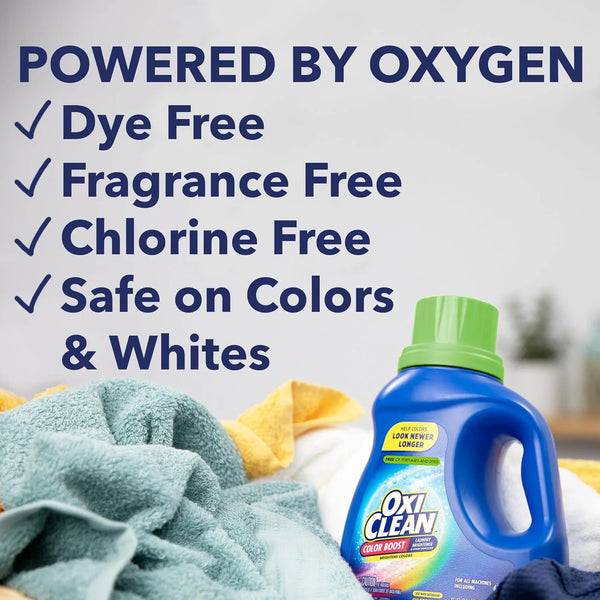 OxiClean Color Boost Laundry Brightener and Stain Remover Liquid Free, 45 fl oz