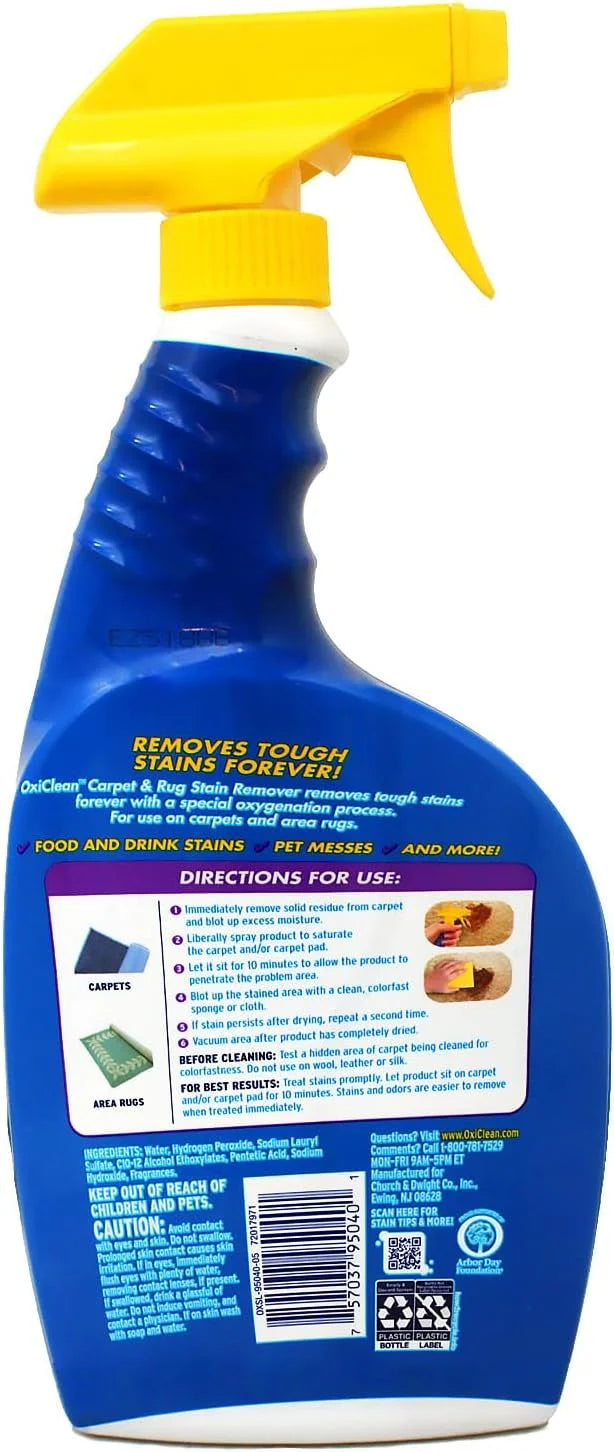 OxiClean Carpet & Rug Stain Remover Spray, 24 fl oz (Pack of 3)