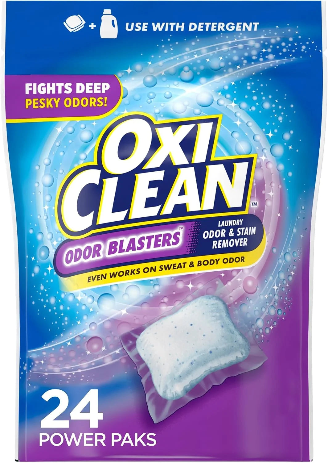 OxiClean Odor Blasters Odor and Stain Remover Laundry Power Paks, 24 Ct Main image