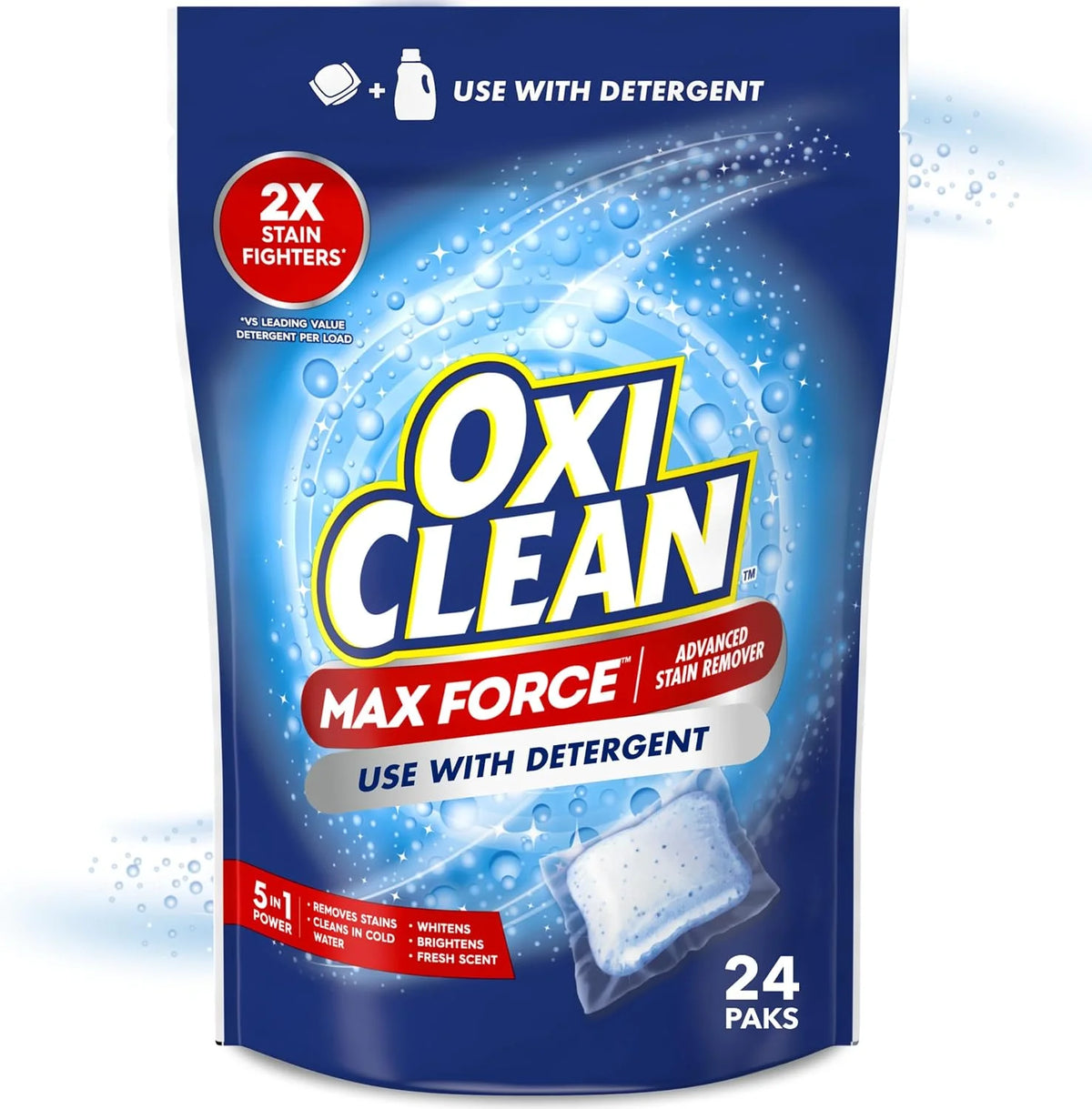 OxiClean Max Force Advanced Stain Remover Power Paks, 24 Count Main image