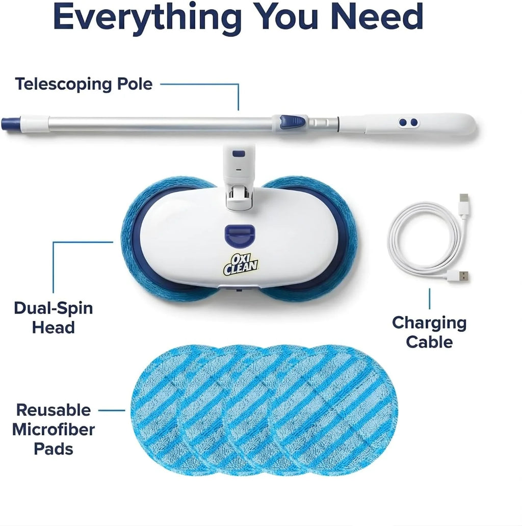 OxiClean Cordless Electric Mop - Power Rotating Spin Mop for Floor Cleaning