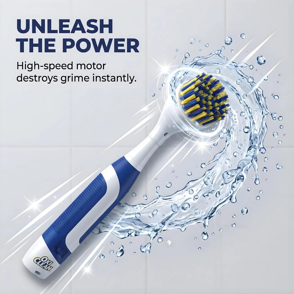OxiClean Handheld Electric Scrubber - Replaceable Brush Heads, Waterproof