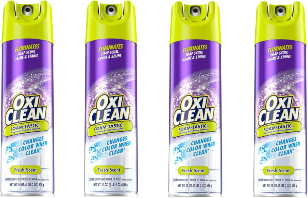 OxiClean Foam-Tastic Fresh Scent Bathroom Cleaner, 19 oz, 4 count Main image