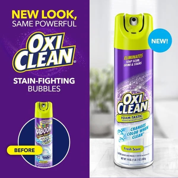 Kaboom 57037-35270 19 Oz Foam-Tastic Bathroom Cleaner With Oxi Clean (3 Pack)