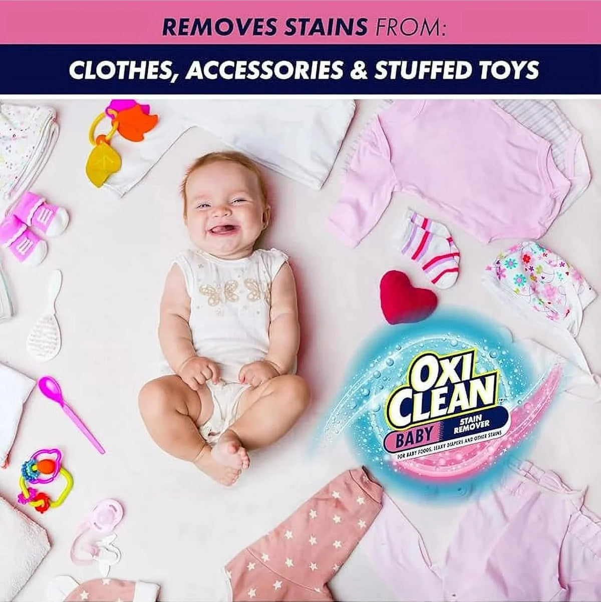 OxiClean Baby Instant Stain Remover Pen Twin Pack, 0.75 oz Each, On-the-Go for Diaper Bags, Gentle Formula for Baby Clothes, Food Formula and Spit-Up Stains, Travel-Friendly