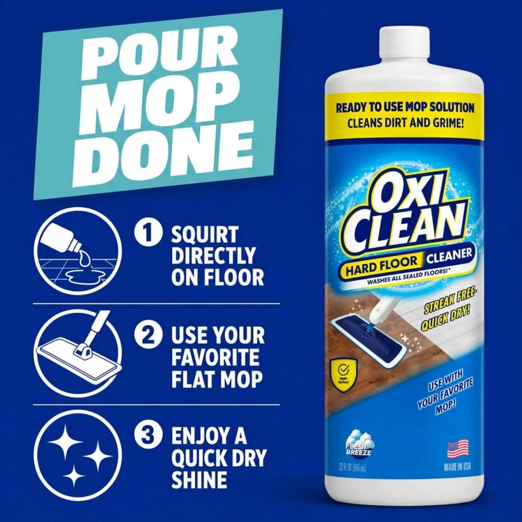 OxiClean Hard Floor Cleaner for Mopping - Ready to Use Mop Solultion, 32 oz