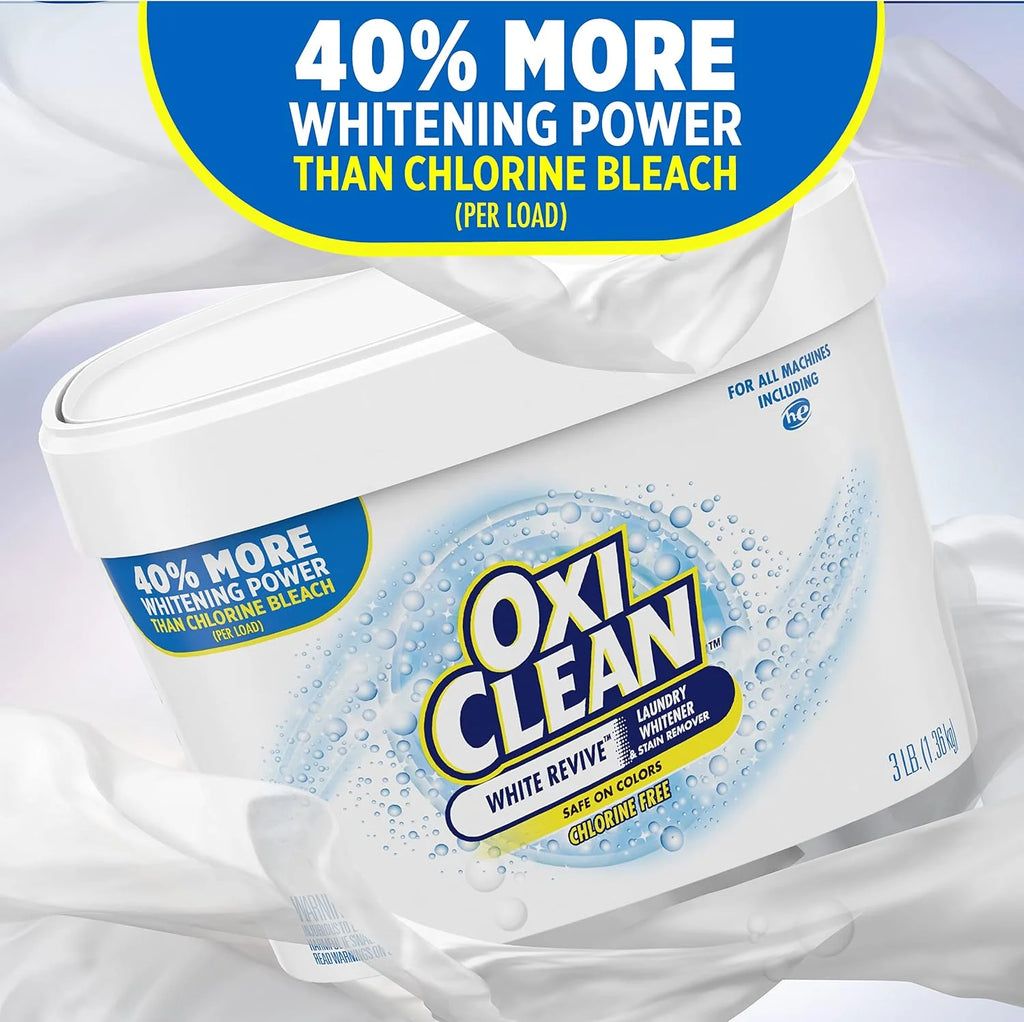 OxiClean White Revive Laundry Whitener + Stain Remover, 3 lbs