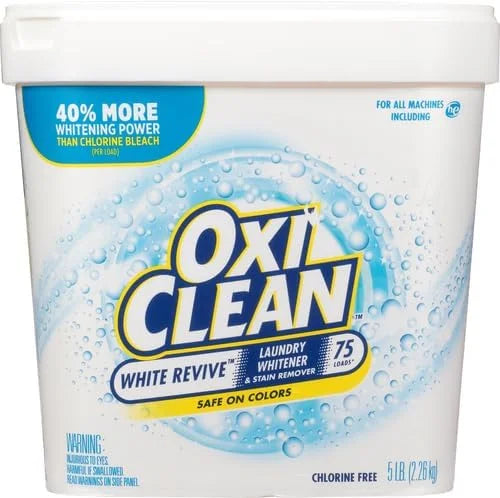 OxiClean White Revive Laundry Whitener and Stain Remover Powder, 5 lb, 80 Ounce (Pack of 4) Secondary image