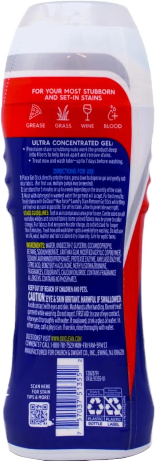 OxiClean Max Force Gel Stick, 6.2 Oz (Pack of 3)
