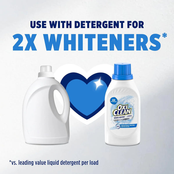 OxiClean White Revive Whitener Laundry Liquid Additive, 45 fl oz