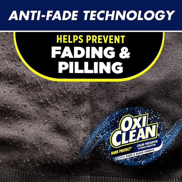 OxiClean Dark Protect Liquid Stain Remover and Laundry Booster, 2 Pack, Bleach Free Laundry Stain Remover for Dark Clothes, Anti Fading Color Preserver, 40 Loads, 50 oz Each