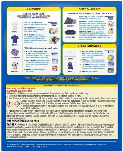 OxiClean Versatile Stain Remover Professional, 7.22 LB Box (Pack of 4) 156 Loads Secondary image
